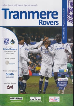 Tranmere Rovers v Bristol Rovers Match Programme 2011-03-08